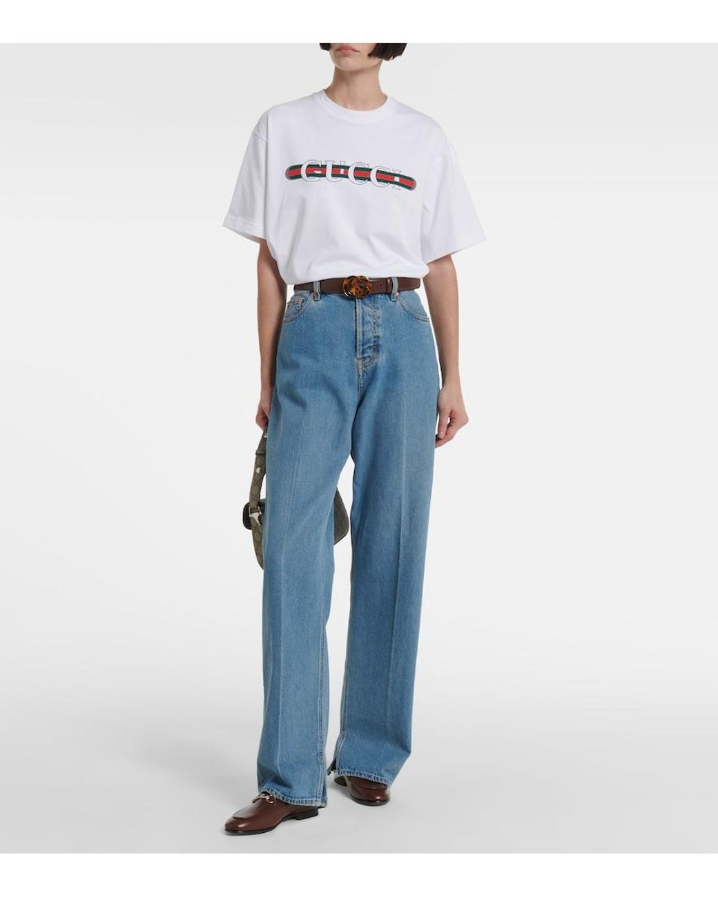 Gucci Brown Jordaan Horsebit Leather Loafers