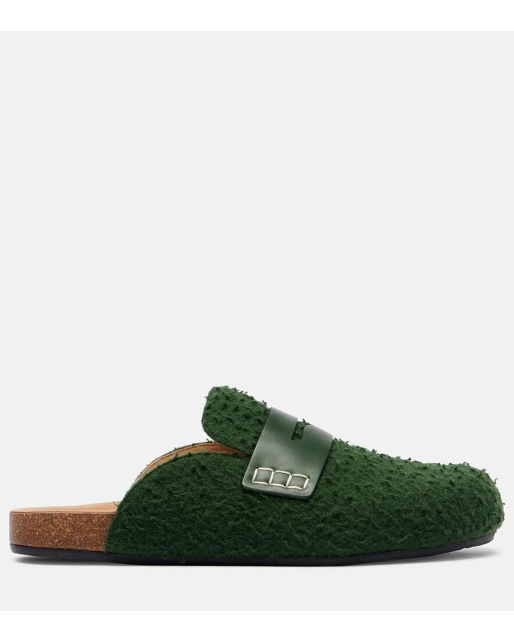 J.W. Anderson Green Felt Mules
