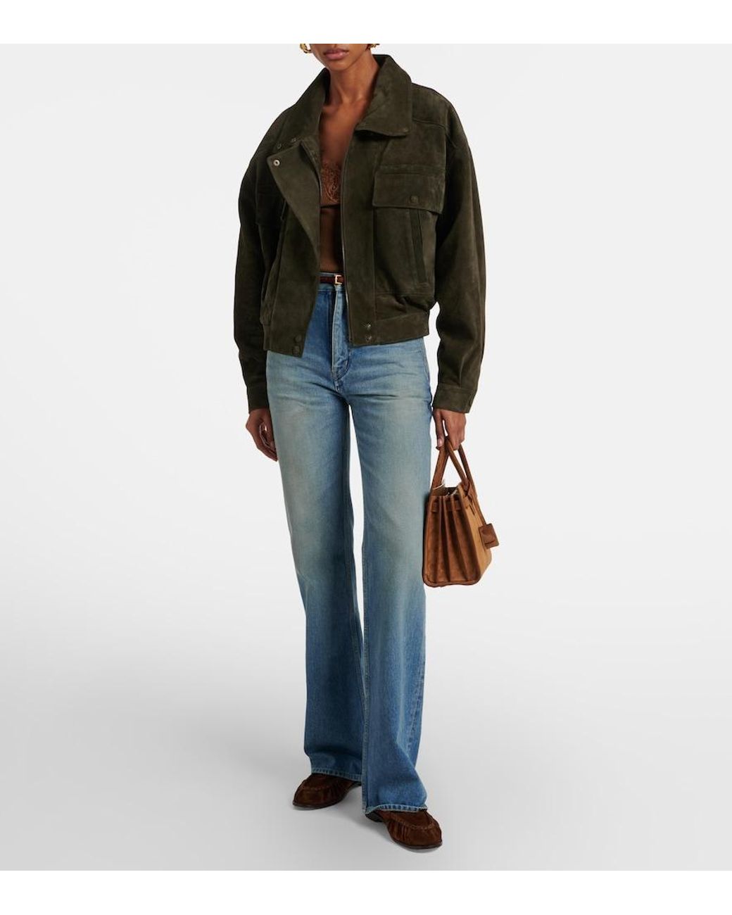 Saint Laurent Green Suede Jacket