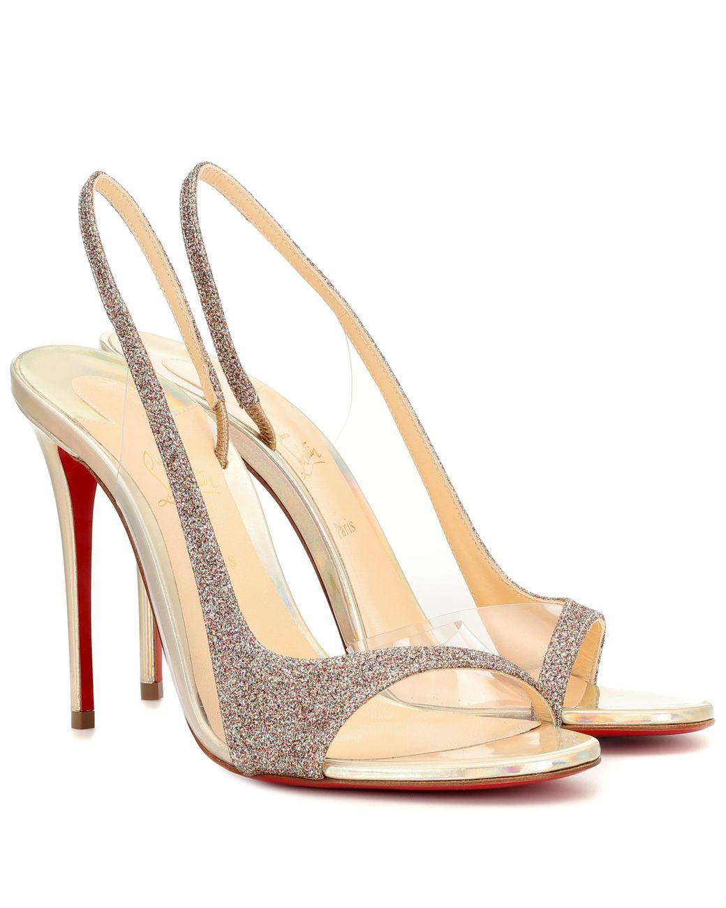 Christian Louboutin Optisling 100 Leather Sandals | Lyst