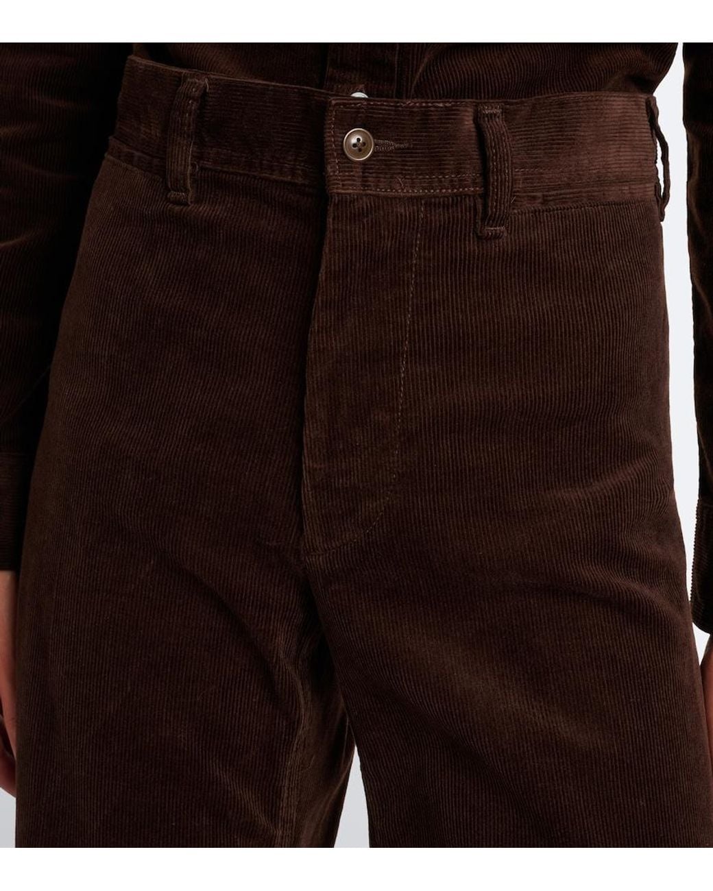 Polo Ralph Lauren Brown Cotton Corduroy Flared Pants
