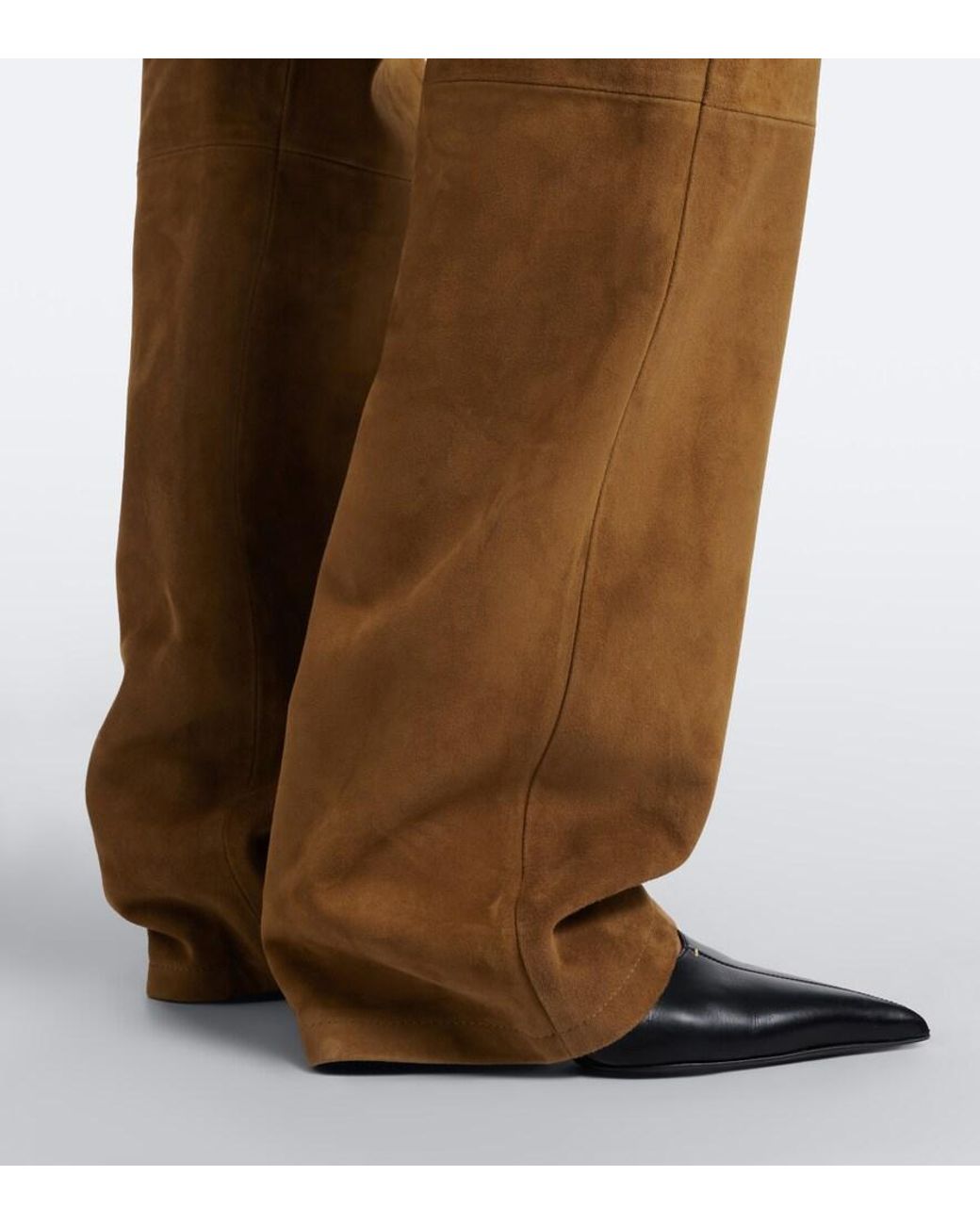 Altuzarra Natural Mills Suede Straight Pants