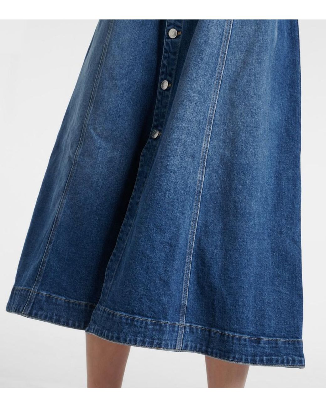 Jonathan Simkhai Blue Alba Belted Denim Midi Dress