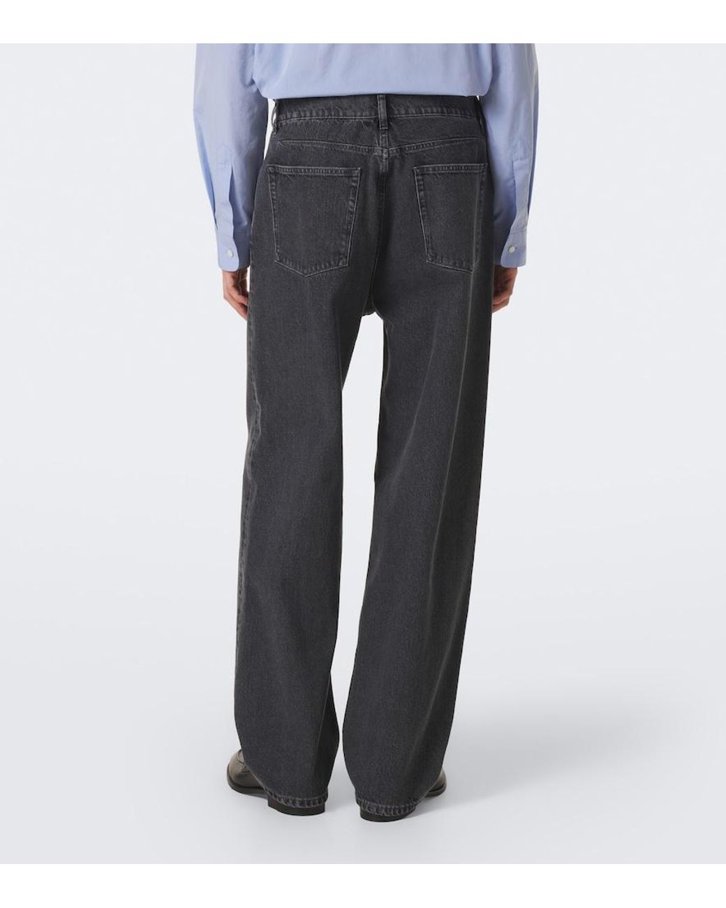 Jil Sander Gray Mid-Rise Wide-Leg Jeans for men