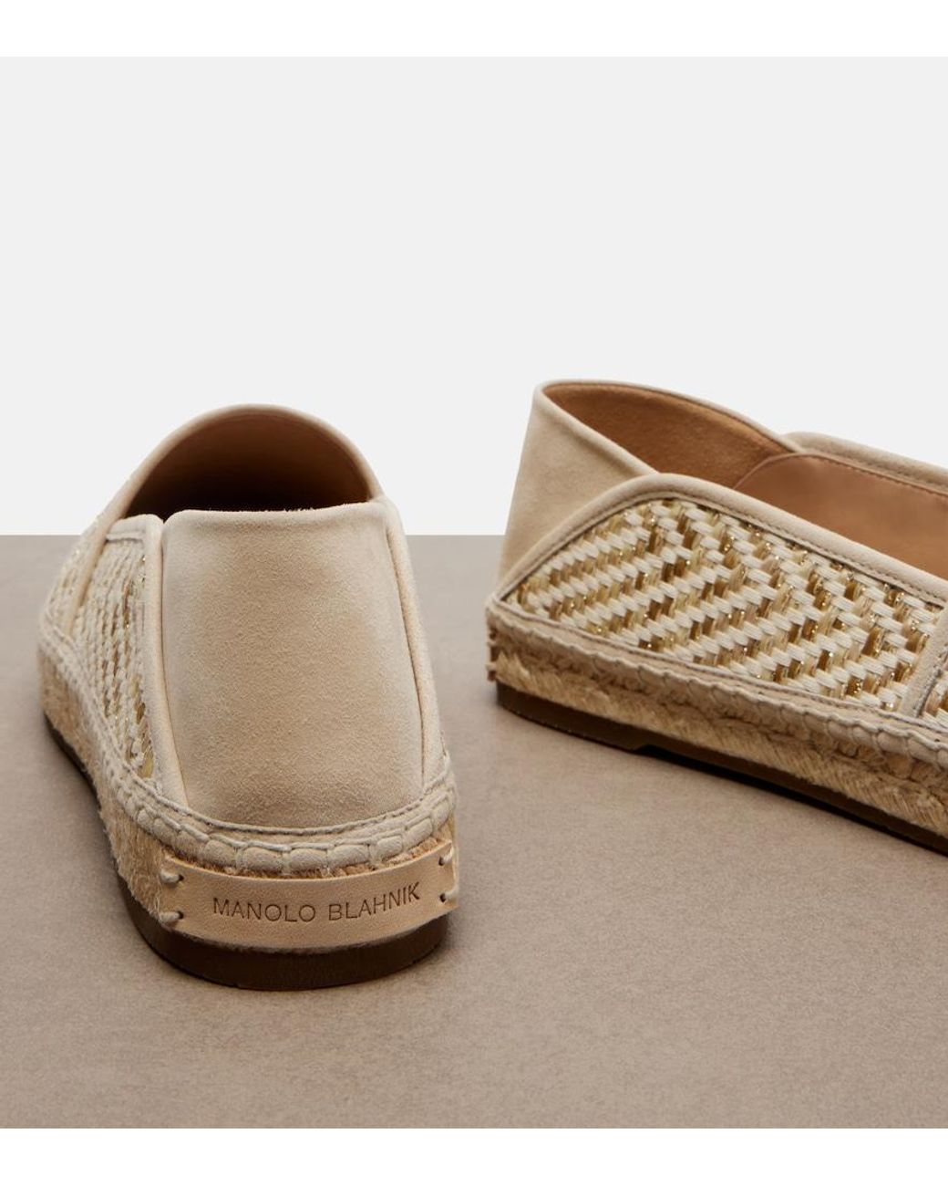Manolo Blahnik Natural Espadrilles Espadra