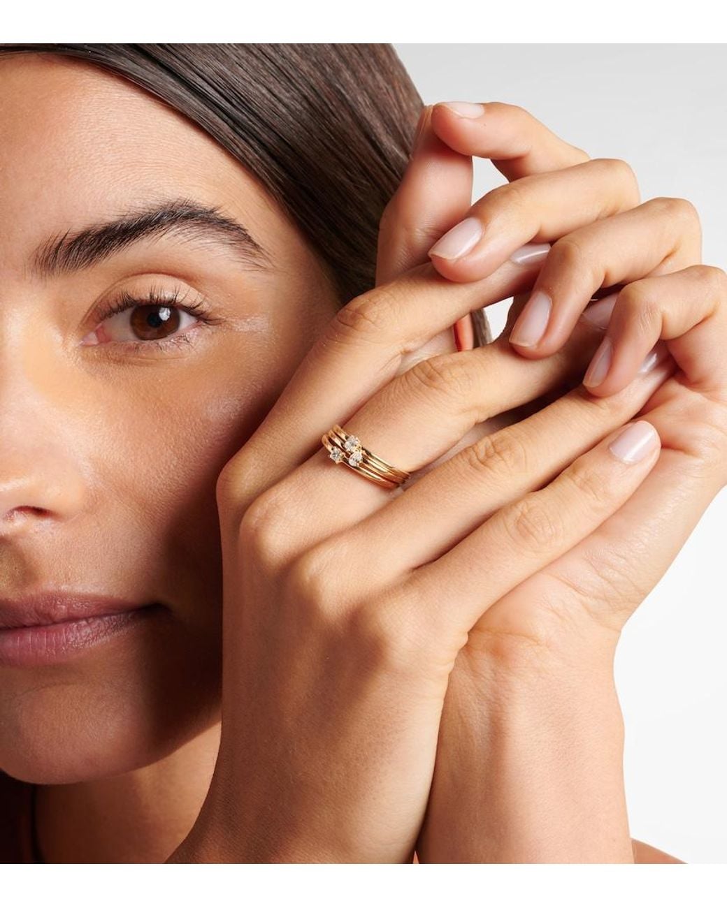 STONE AND STRAND White 14Kt Ring With Diamonds