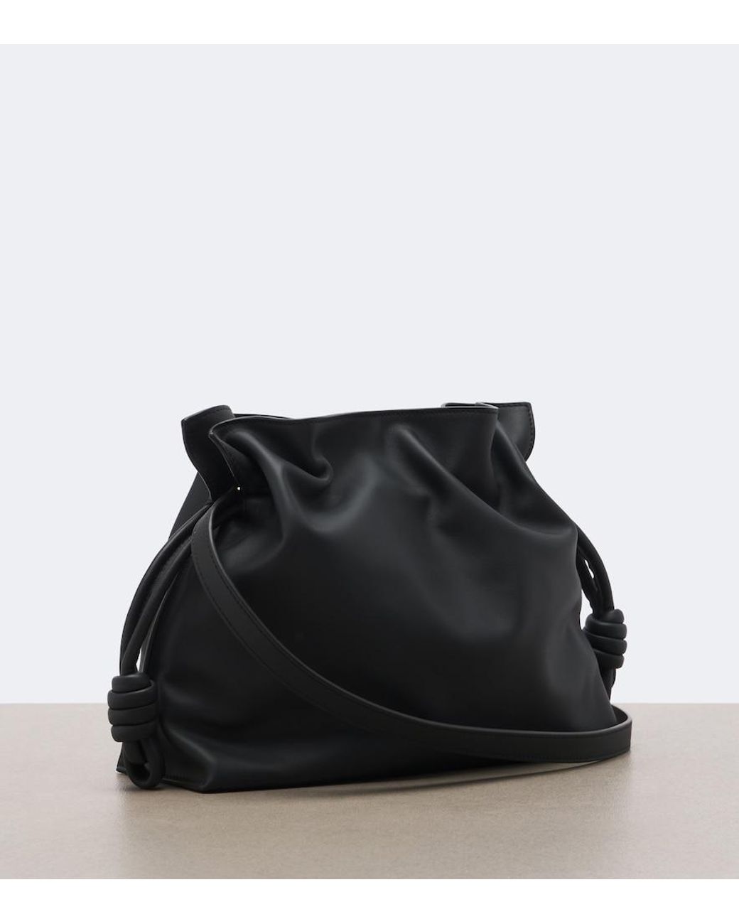 Loewe Black Flamenco Medium Leather Clutch