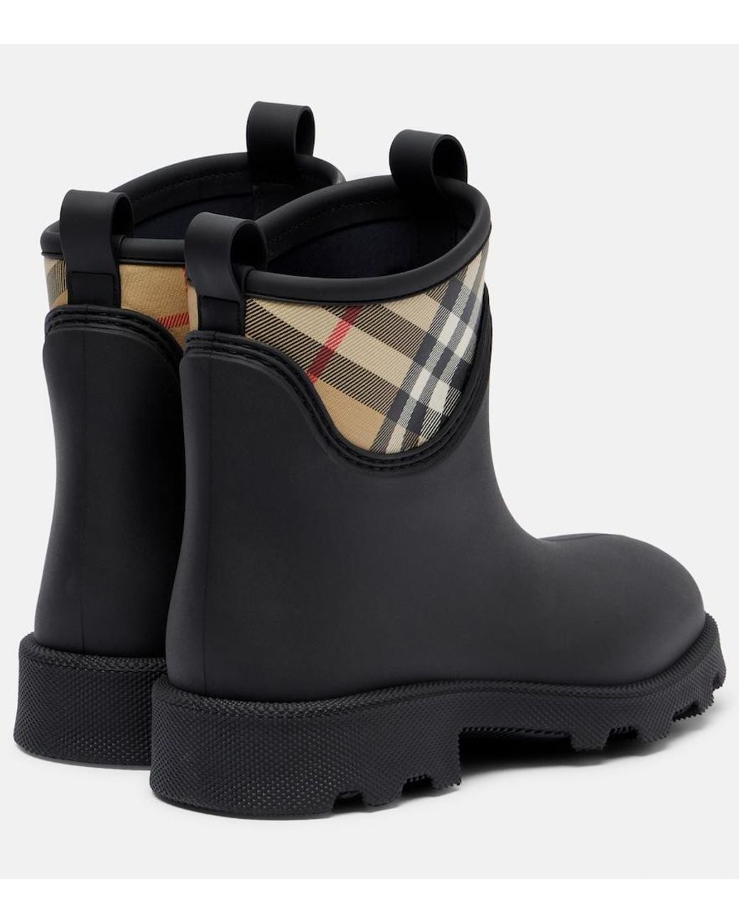 Burberry Black Marsh Stamp Rain Boots