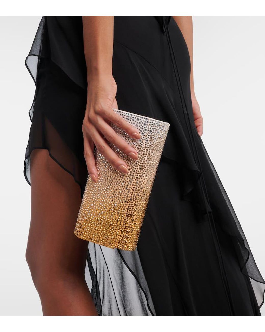 Judith Leiber Metallic Clutch Gradient Perry Mit Kristallen