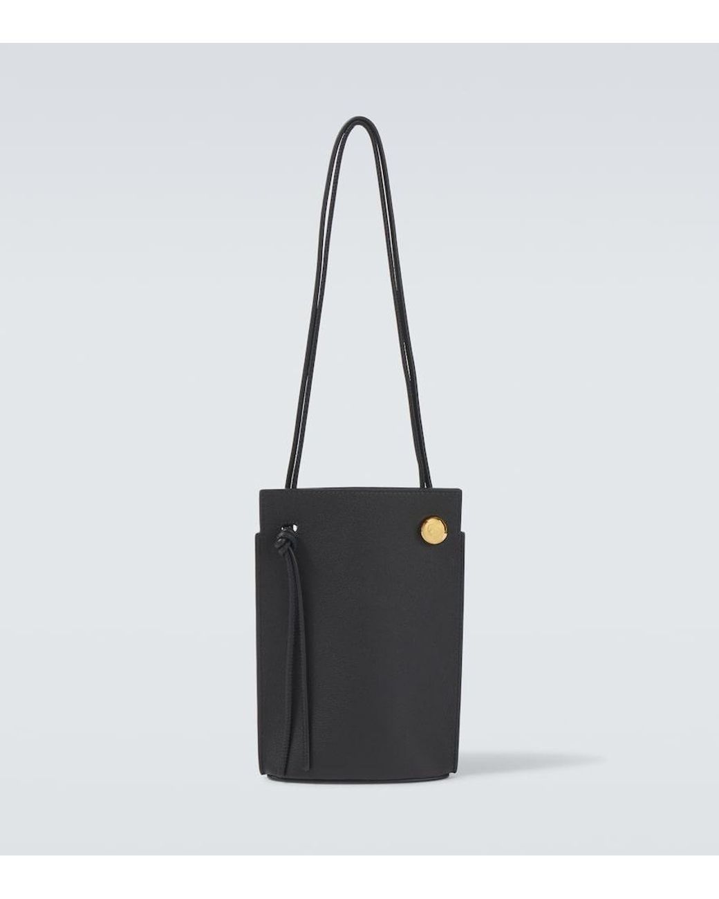 Loewe Black Pebble Dice Pocket Leather Shoulder Bag for men