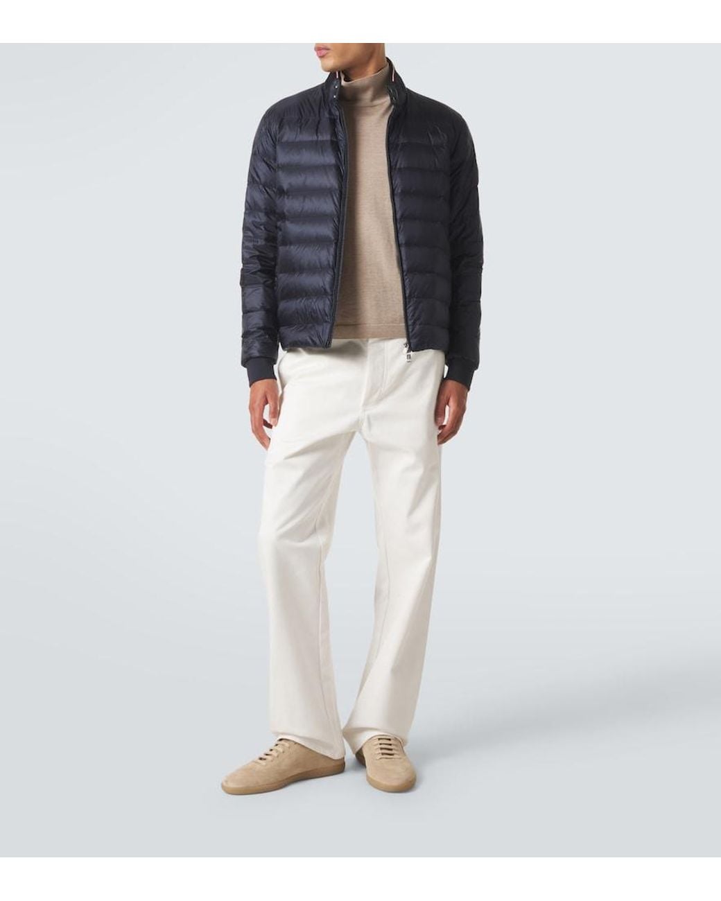 Moncler Blue Quilted Down Jacket for men