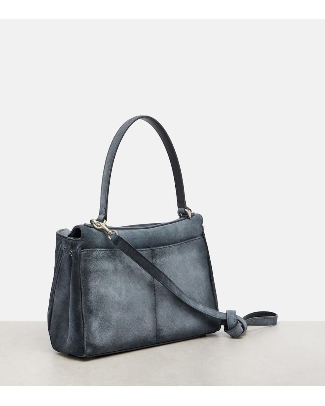 Balenciaga Blue Rodeo Small Suede Top-Handle Bag