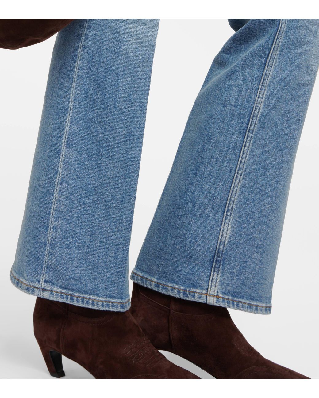 RE/DONE 70S HIGH RISE - Bootcut jeans - atomic/blue denim