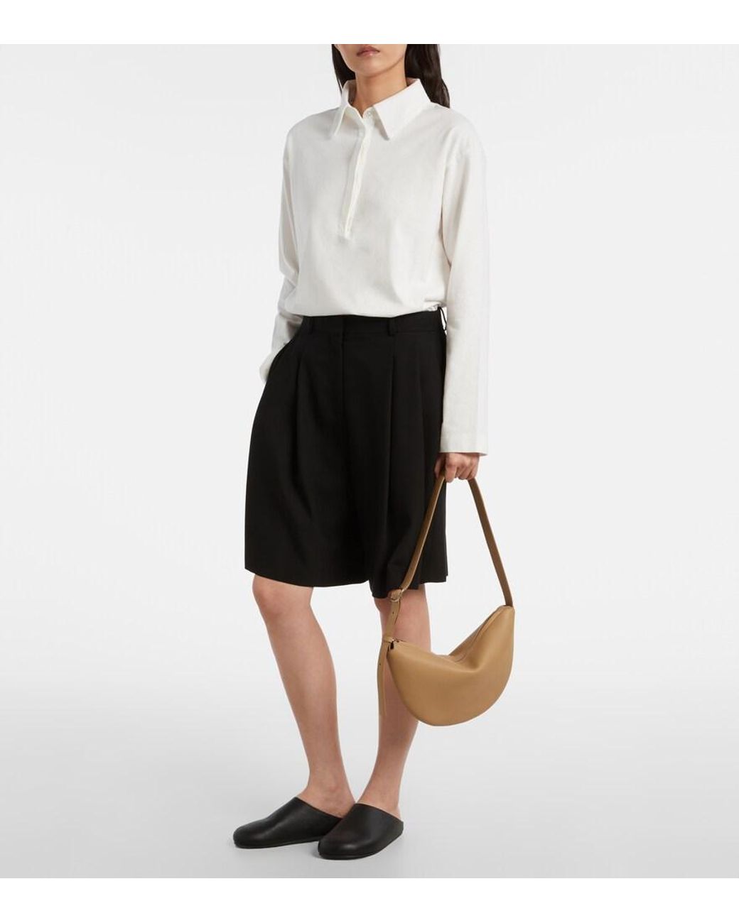 The Row White Schultertasche Jouvette Aus Leder