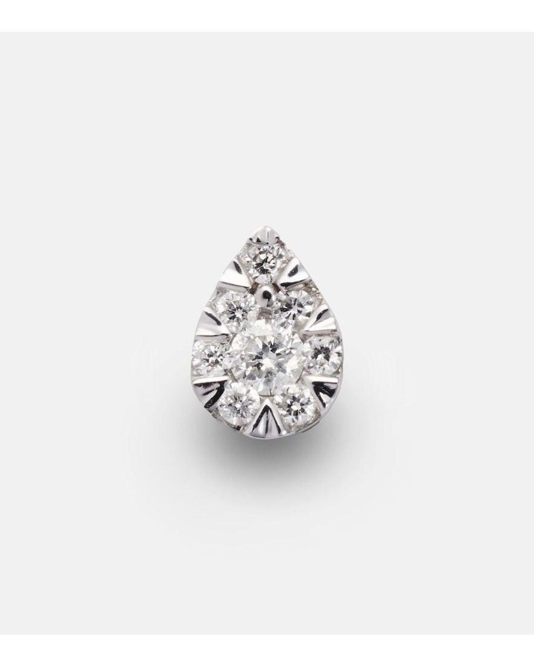 PERSÉE White Piercing 18Kt Single Earring With Diamonds