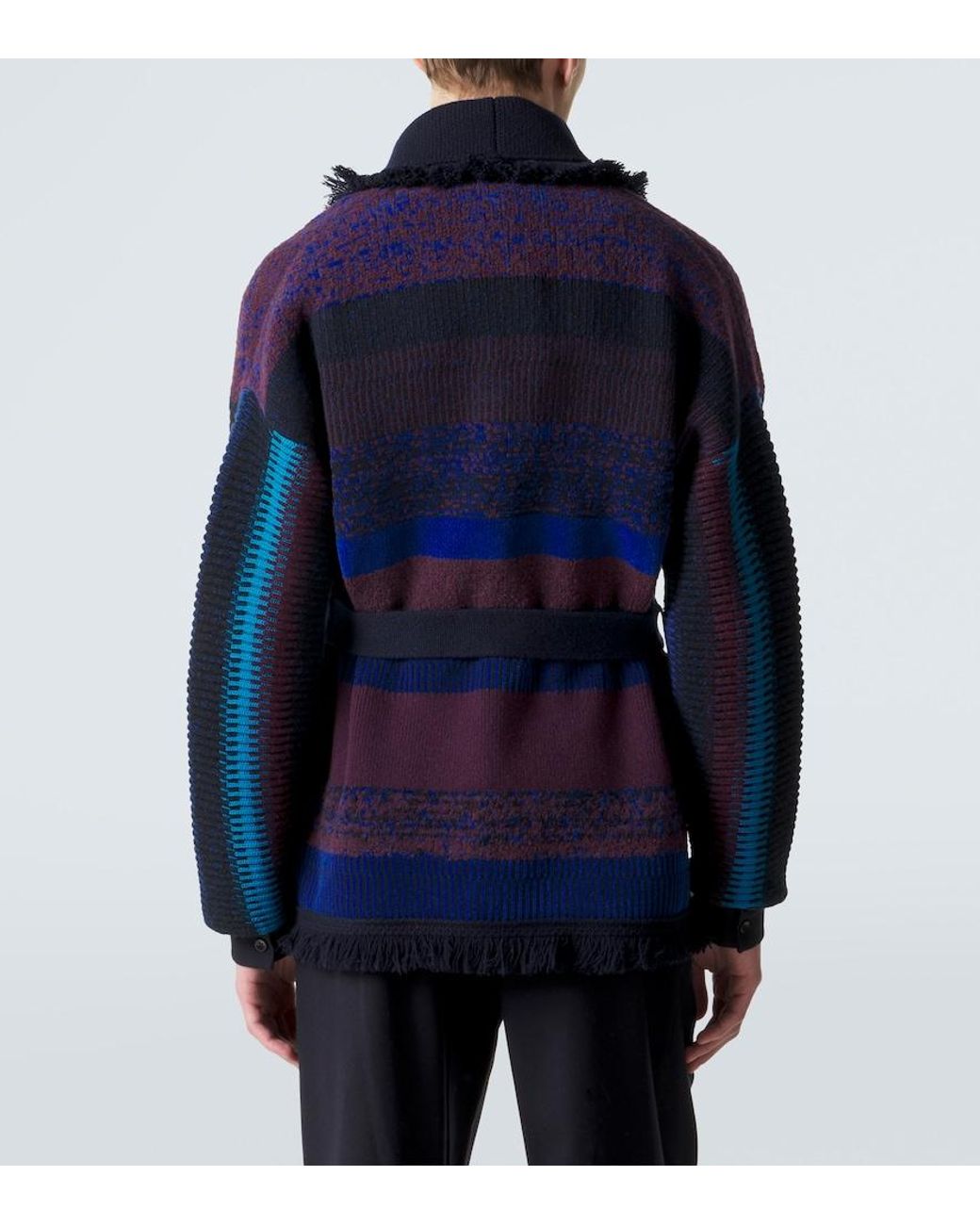 Giorgio Armani Blue X Alanui Cashmere-Blend Cardigan for men