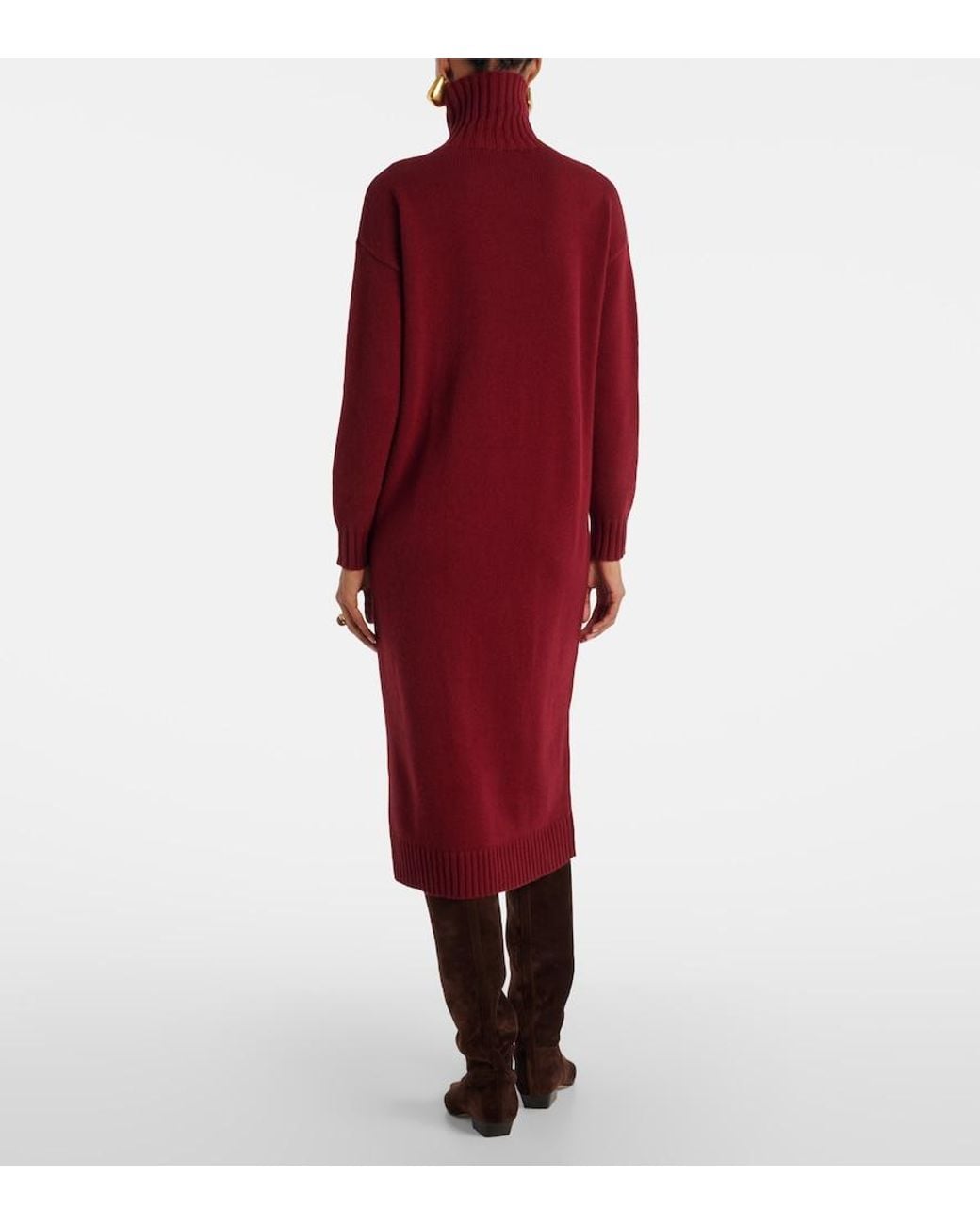 Max Mara Red Summer Cashmere Sweater Dress