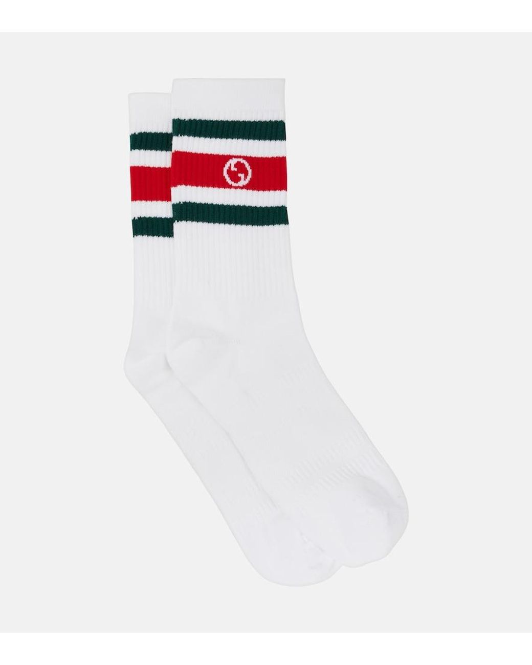Gucci White Socken Interlocking G