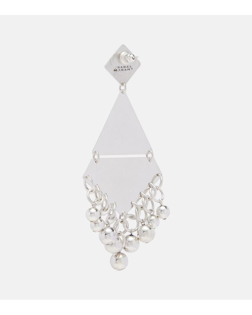 Isabel Marant White Mia Drop Earrings