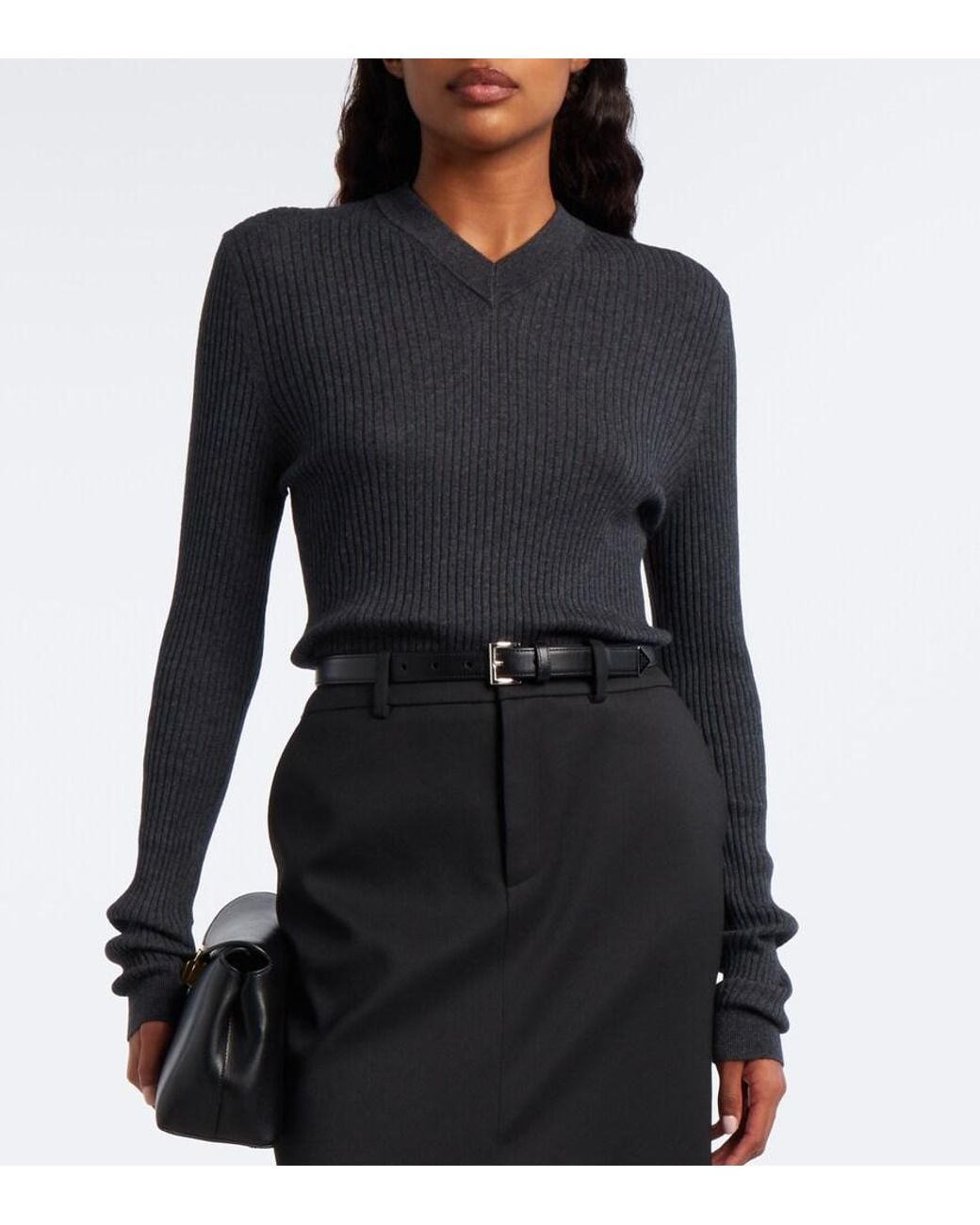 Lisa Yang Blue Marguerite Cotton And Cashmere Sweater