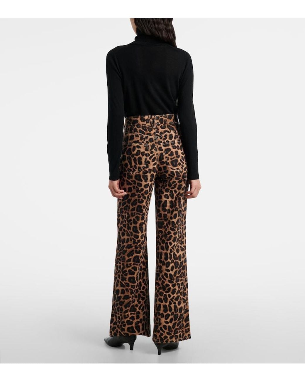 Pantalon Ample A Motif Leopard Veronica Beard en coloris Brown