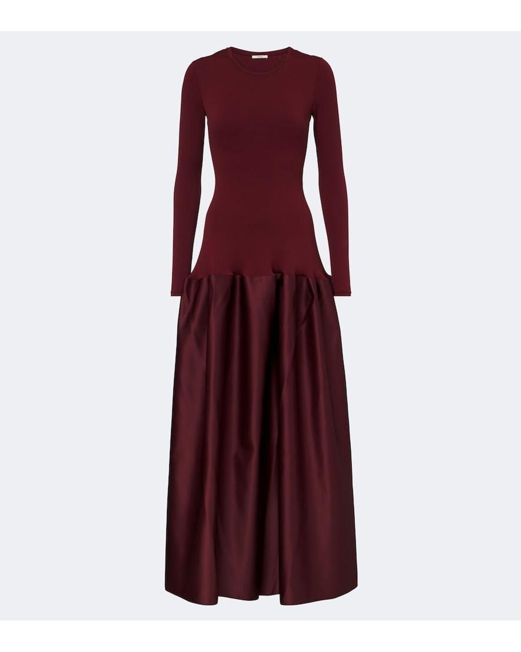 FFORME Purple Catrin Jersey And Duchesse Satin Maxi Dress