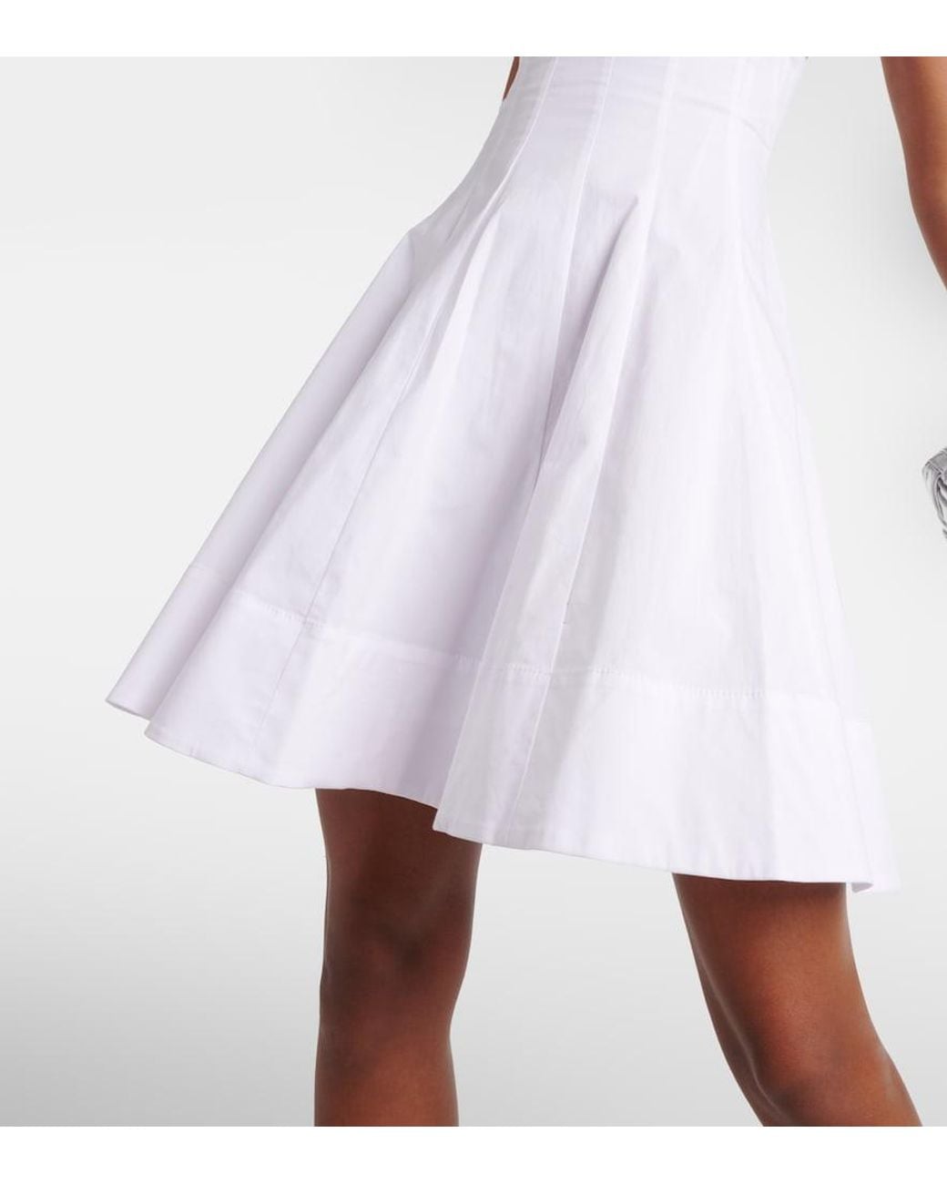 Staud White Wells Cotton Poplin Minidress