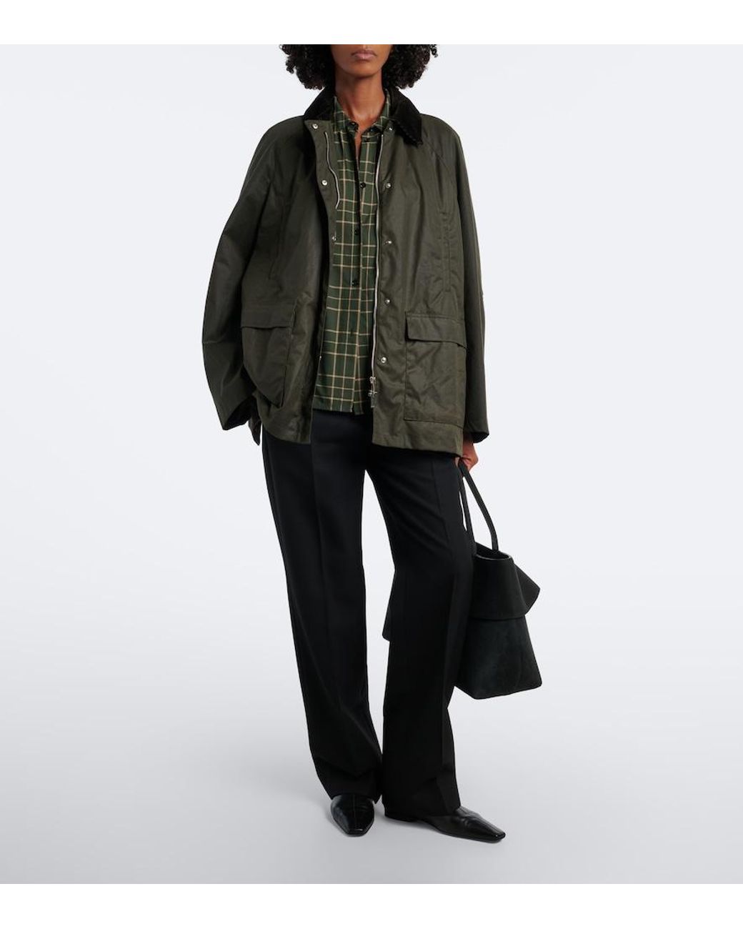 Totême Green Checked Cotton Shirt