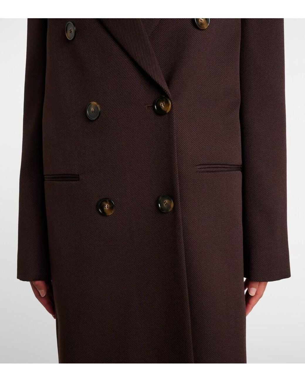Stella McCartney Brown Wool Twill Coat
