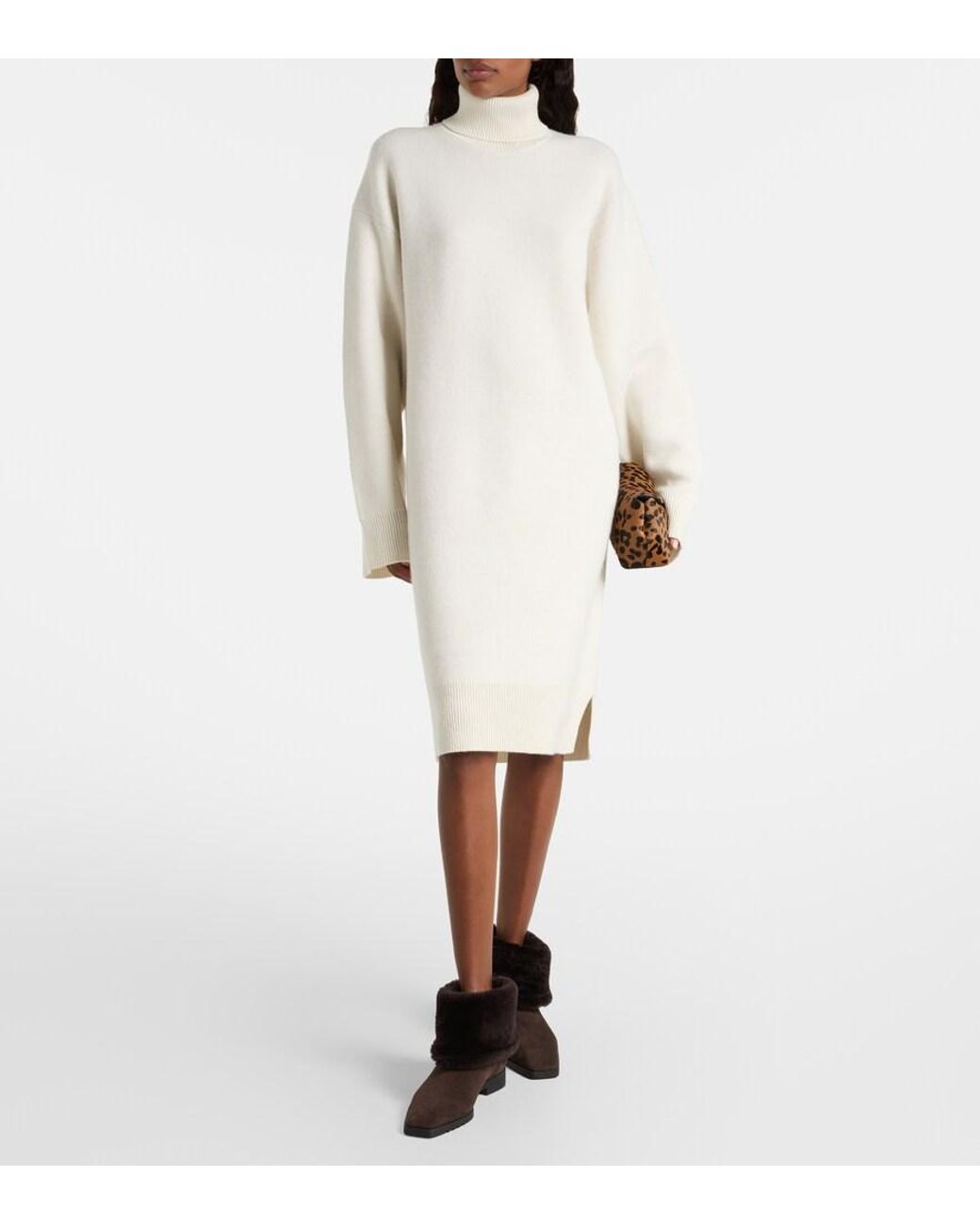 Totême  Black Shearling-Lined Suede Ankle Boots