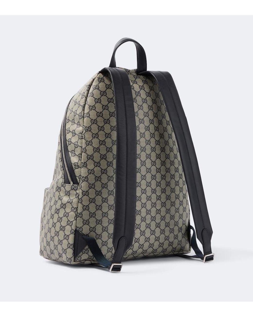 Gucci Gray Essence Classic Medium Gg Canvas Backpack for men