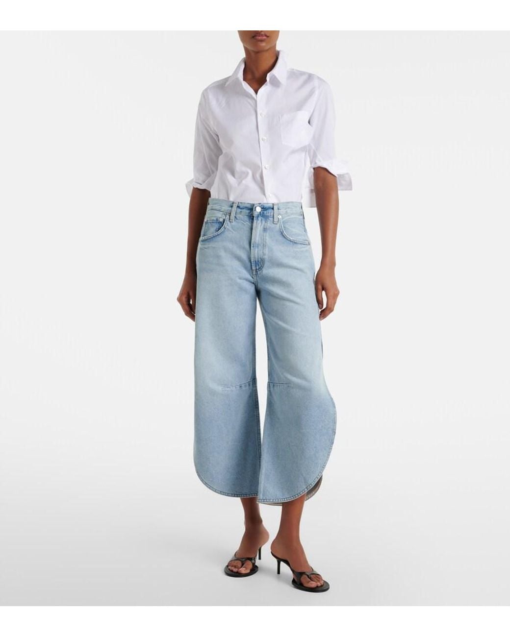 Citizens of Humanity Blue Tulip Barrel-Leg Jeans