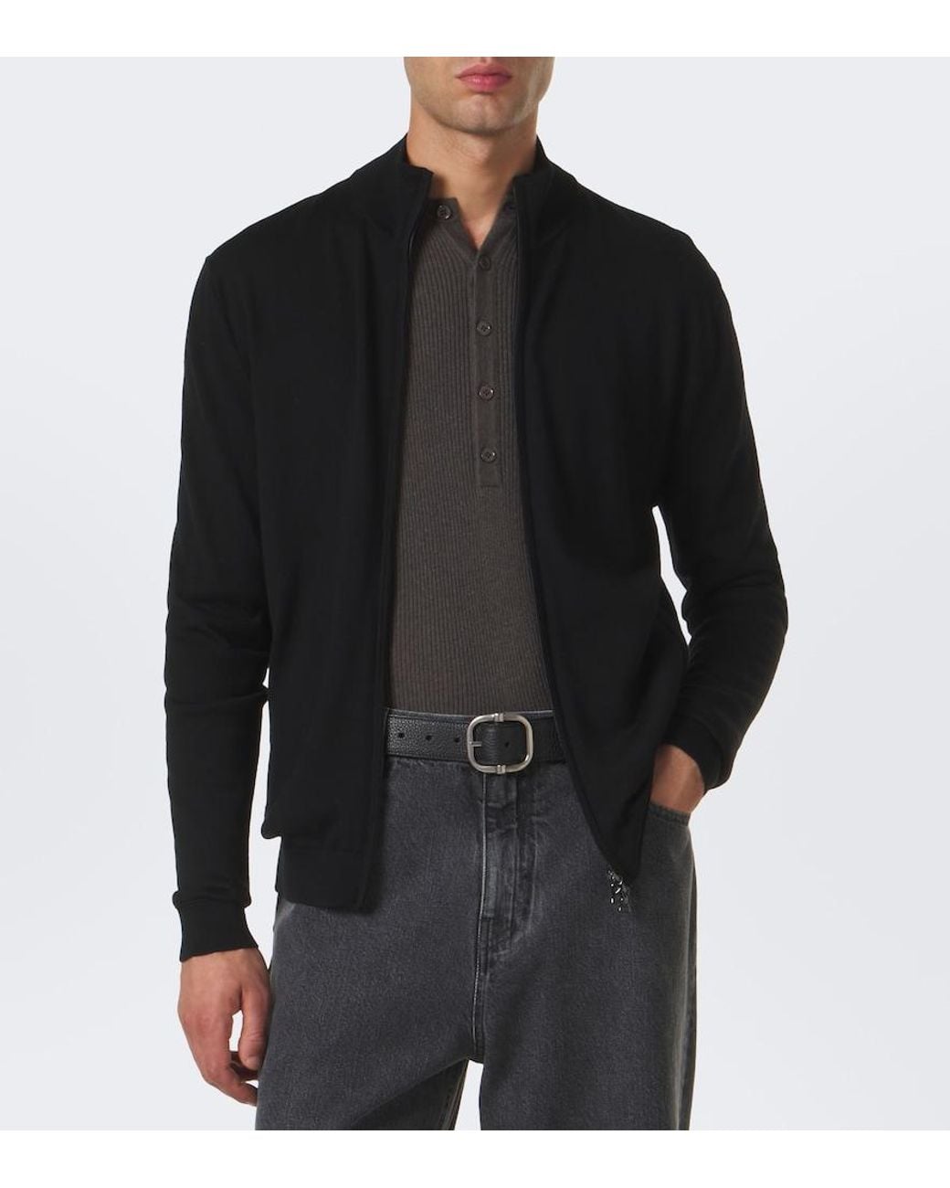 Bogner Black Oscar Virgin Wool Ski Jacket for men