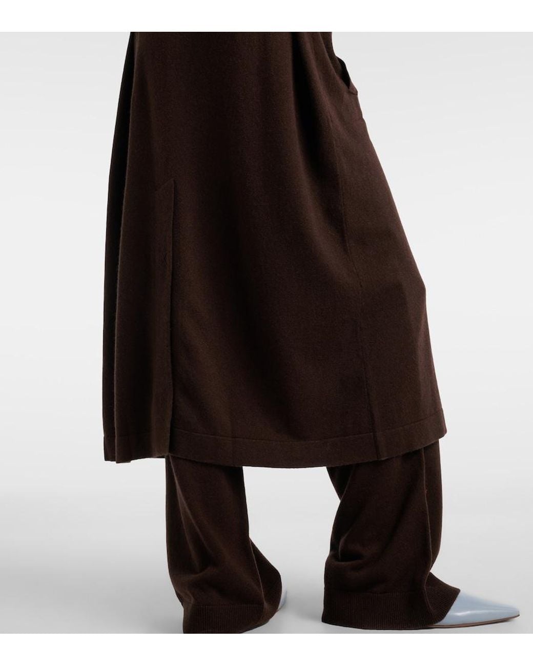 Jardin Des Orangers Brown Wool And Cashmere Trench Coat