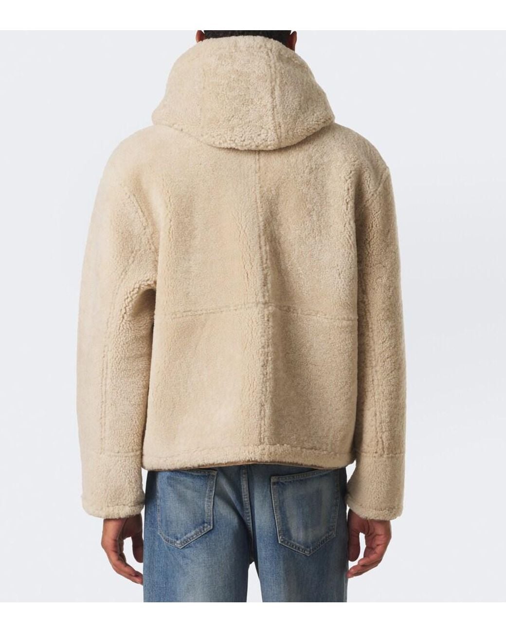 Yves Salomon Natural Reversible Shearling And Leather Jacket for men