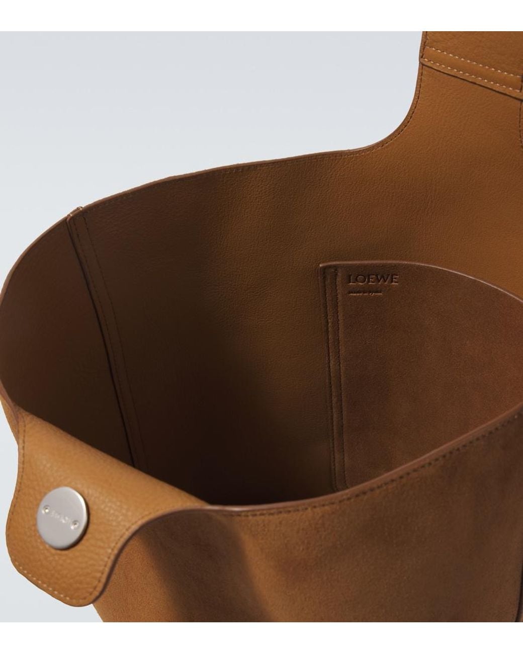 Loewe Brown Pebble Large Suede Tote Bag for men