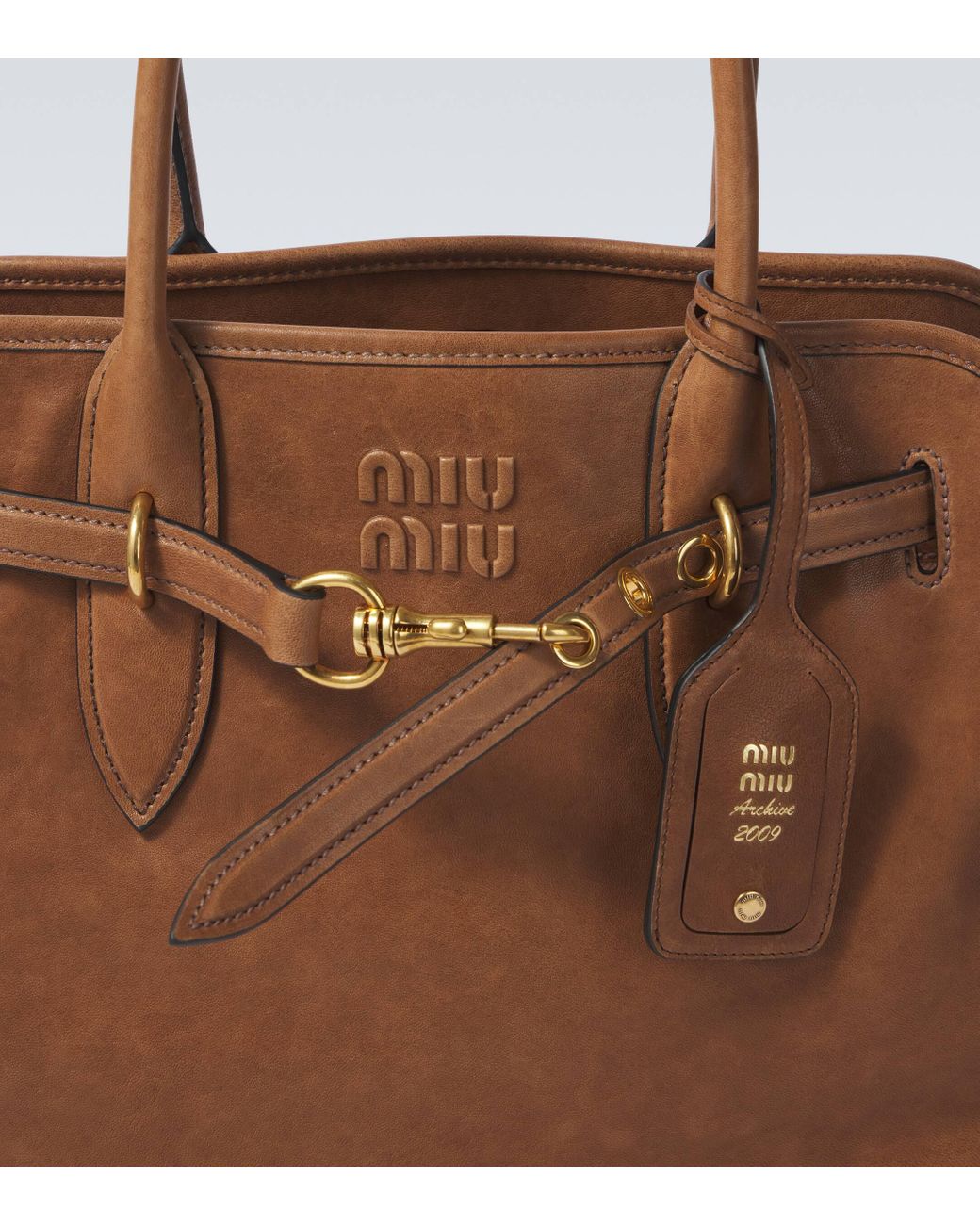 Miu Miu Aventure Leather Tote Bag in Brown for Men | Lyst UK Miu Miu Aventure Leather Tote Bag in Brown for Men | Lyst UK