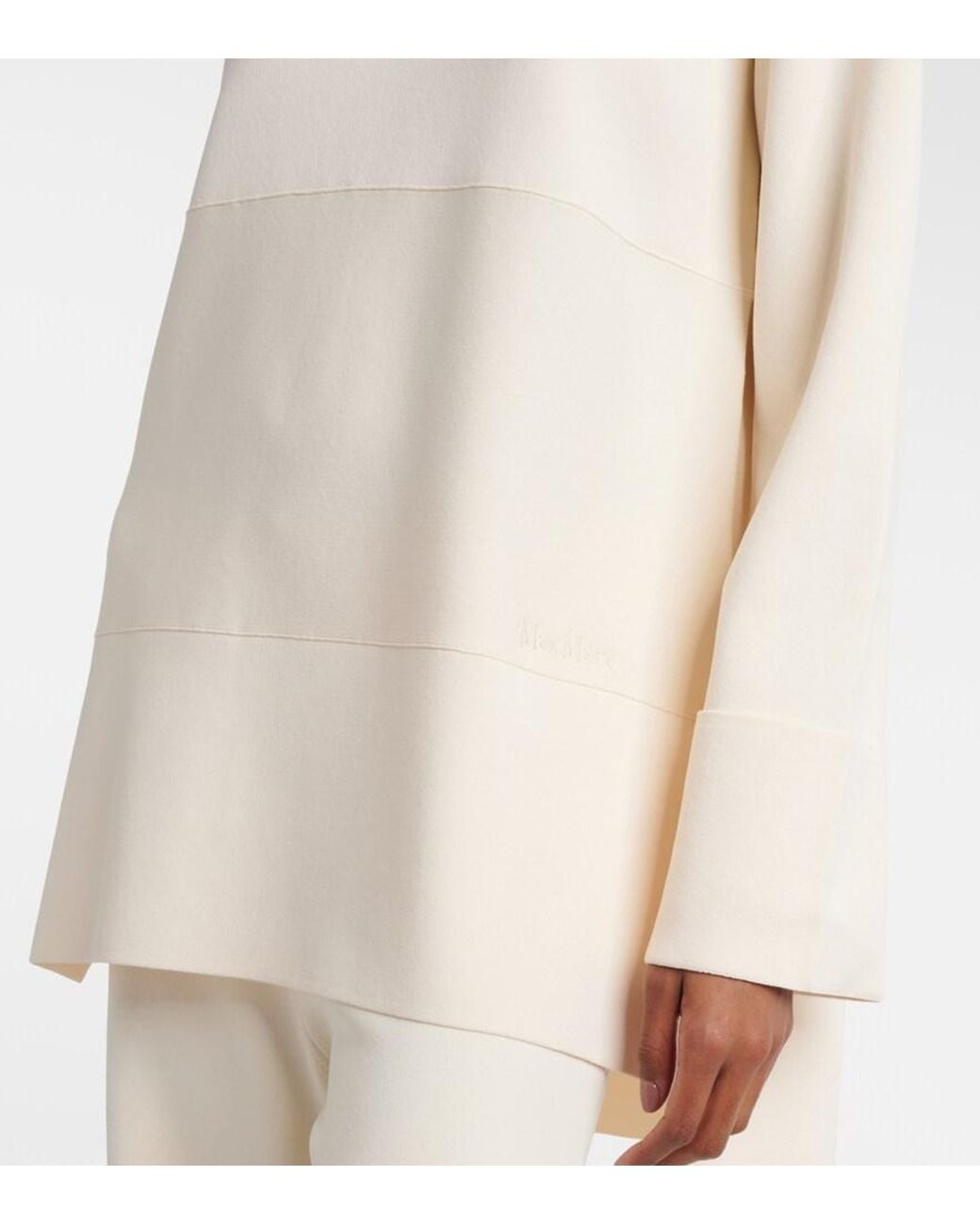 Max Mara White Jersey Top