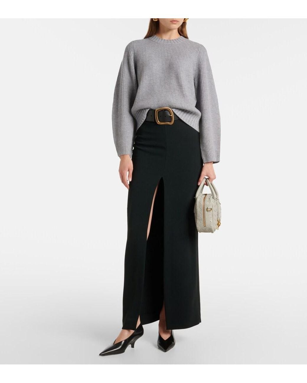 Dorothee Schumacher Gray Wool And Cashmere Sweater
