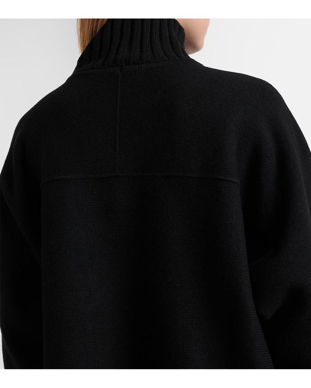 Gucci Black Horsebit Wool-Blend Turtleneck Sweater