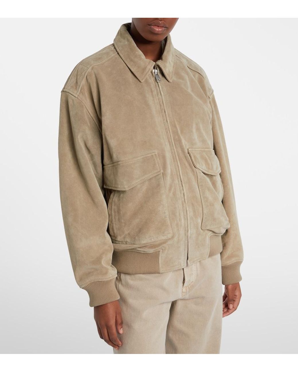Citizens of Humanity Natural Vivienne Suede Blouson Jacket