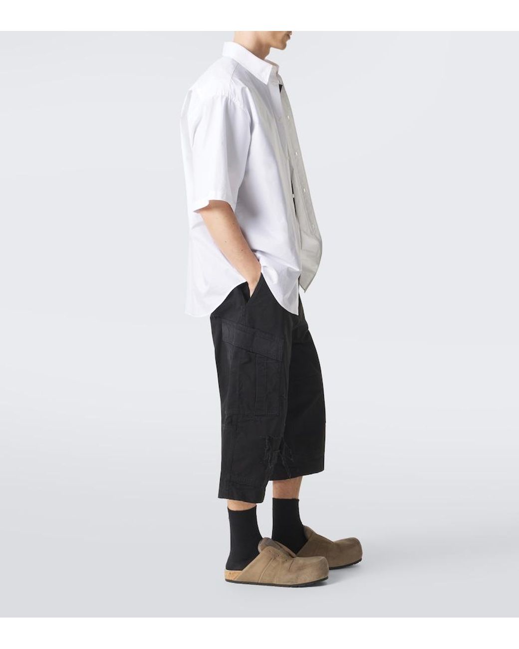 Balenciaga Natural Dumbo Suede Slides for men