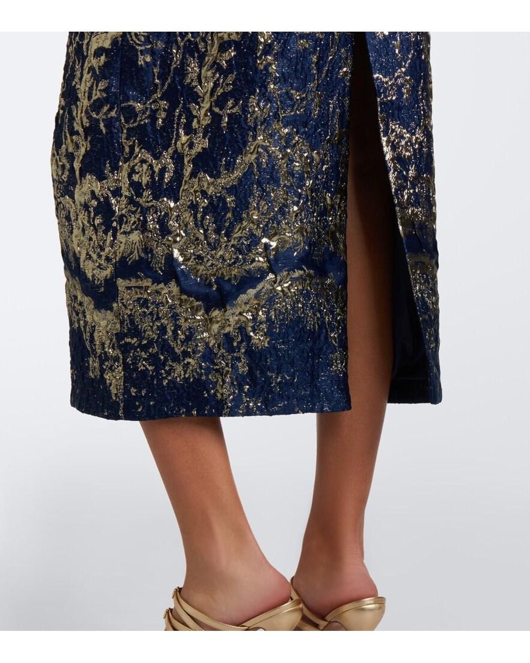 Jonathan Simkhai Blue Virette Jacquard Cocktail Dress
