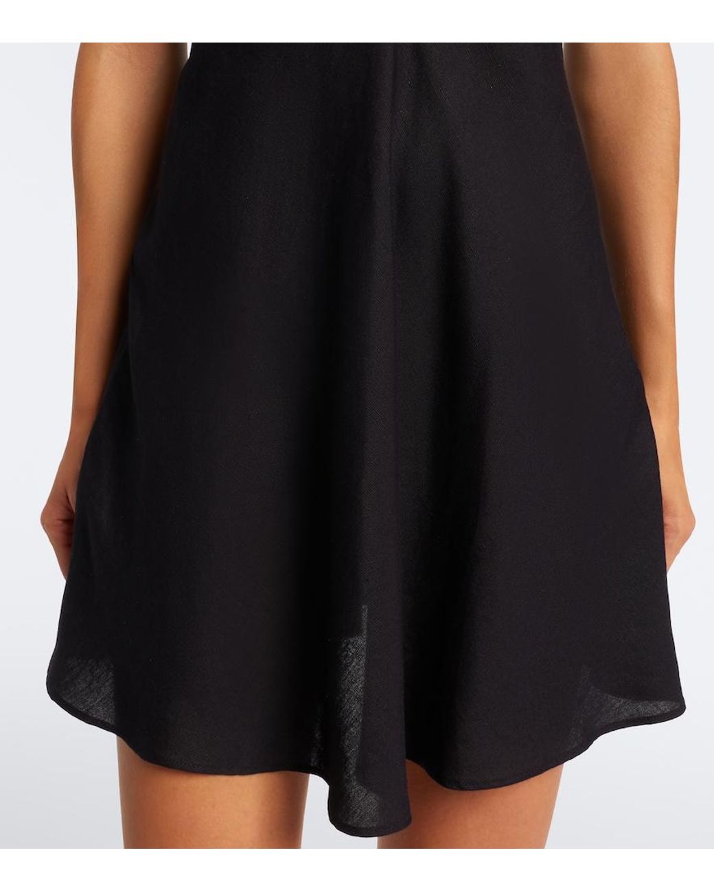 Rixo Black Diaz Embroidered Lace-Trimmed Minidress