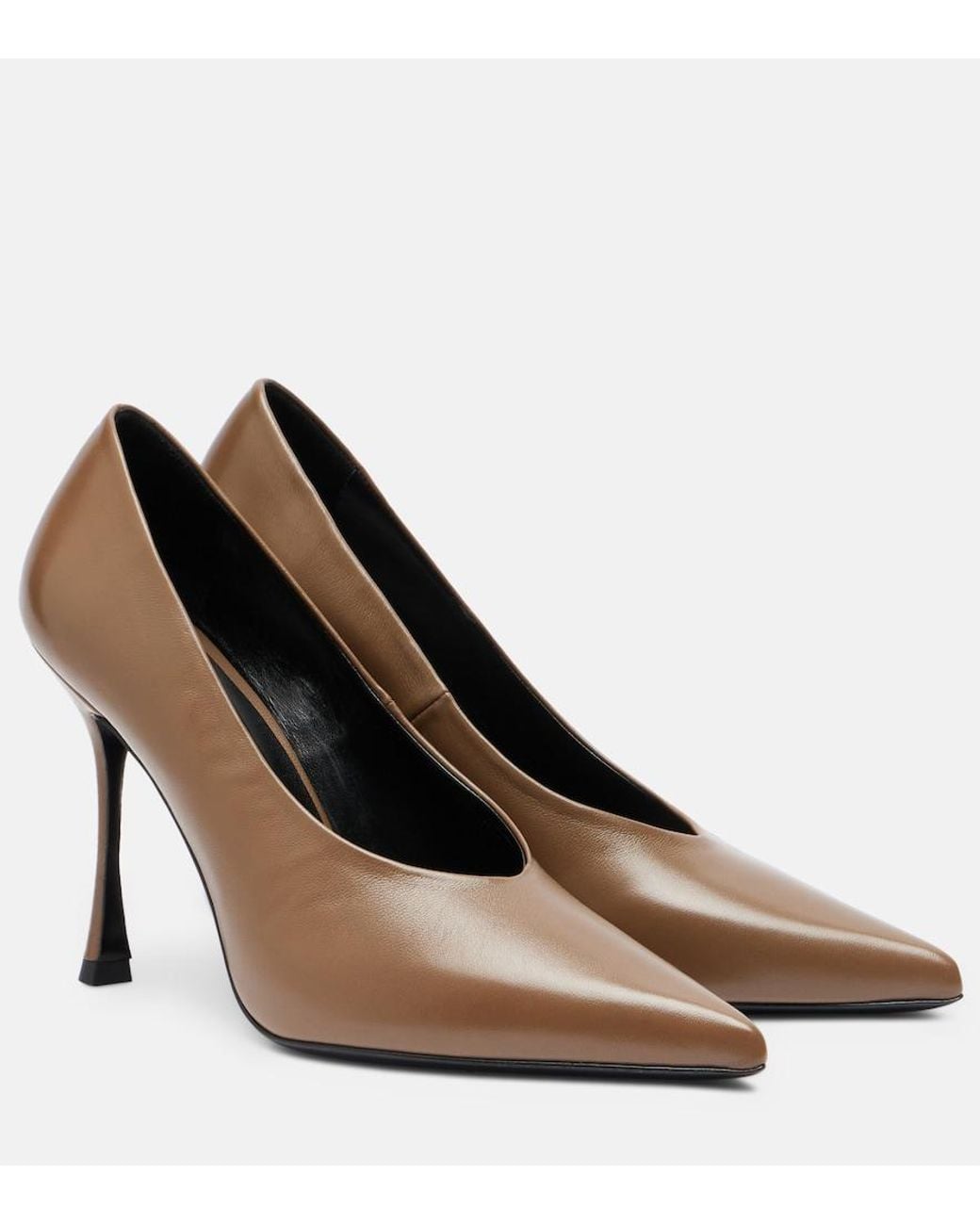 Jude Brown Kiss Leather Pumps