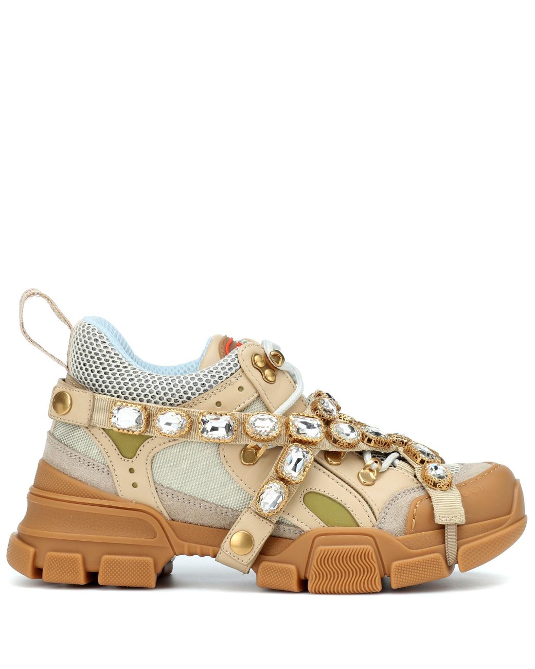 flashtrek sneaker with removable crystals gucci