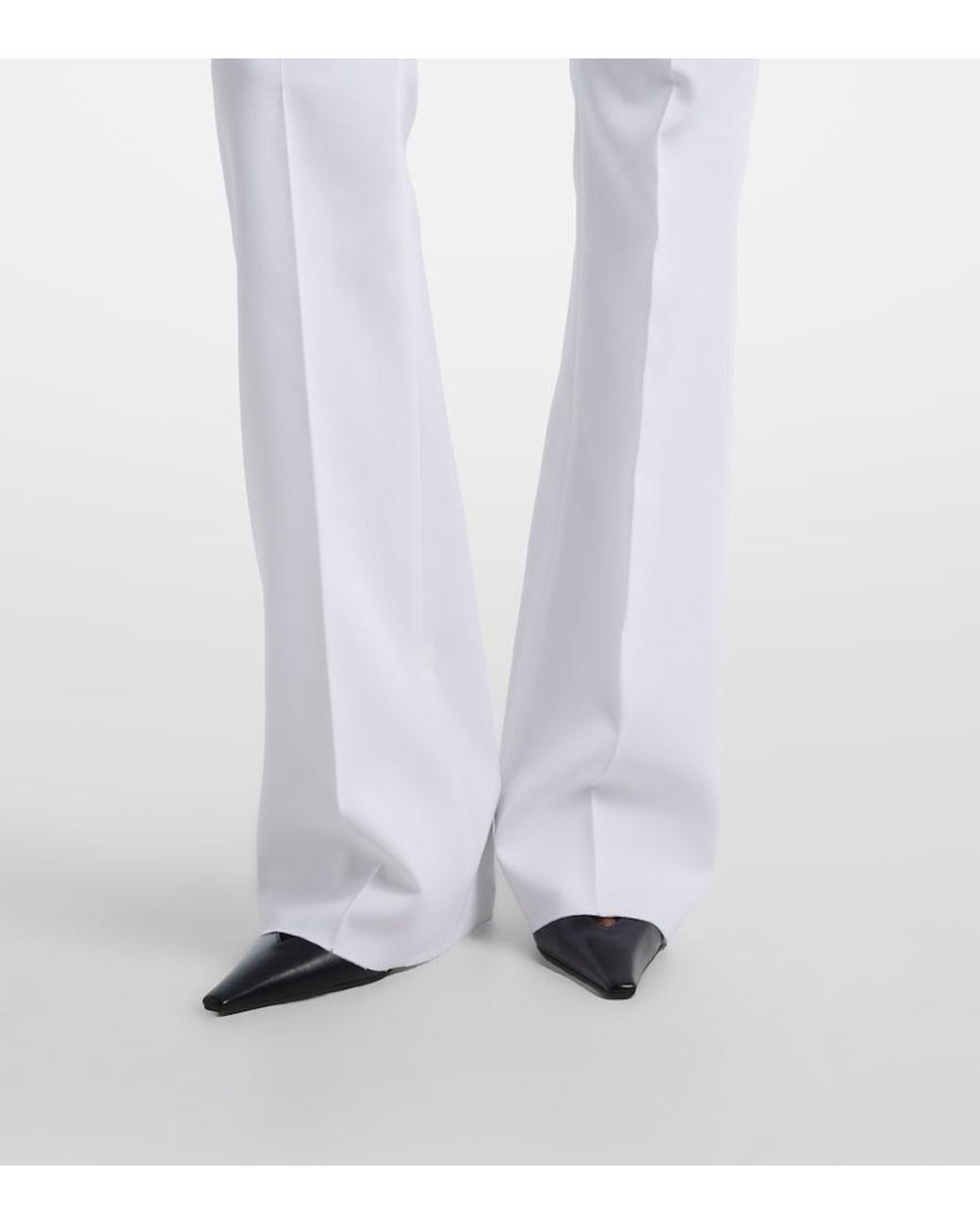 Max Mara White Cotton Slim Pants