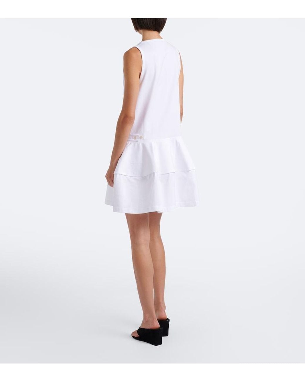 Alaïa White Cotton Jersey Minidress