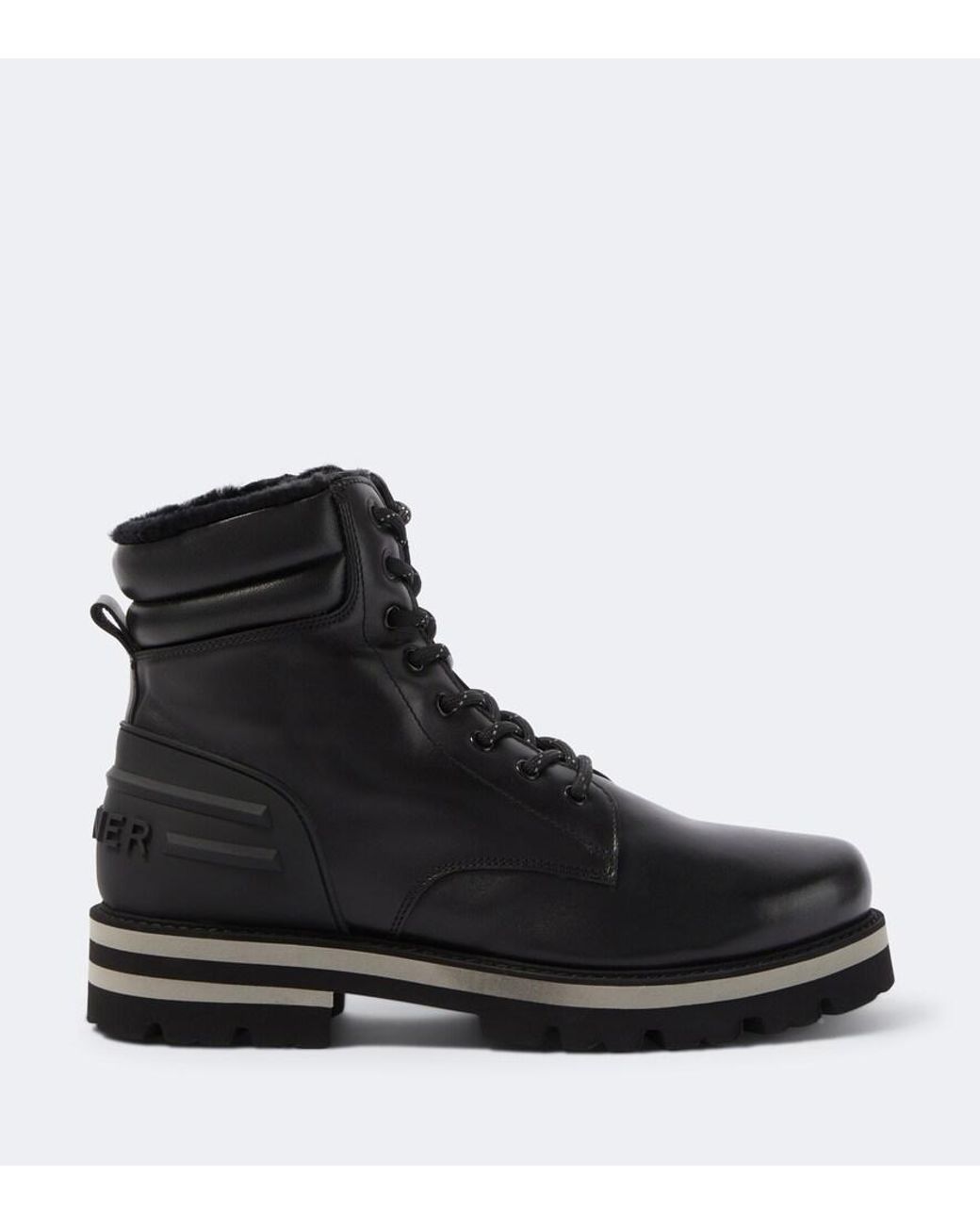 Bogner Black Courchevel Leather Lace-Up Boots for men