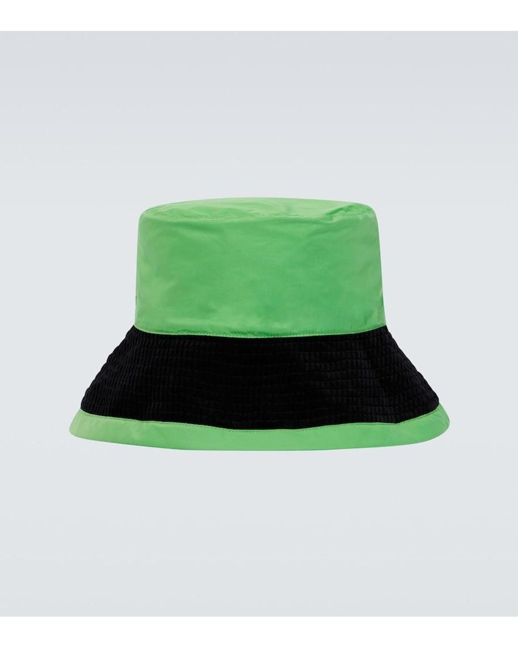 Bode Green Waled Cotton-Blend Bucket Hat for men